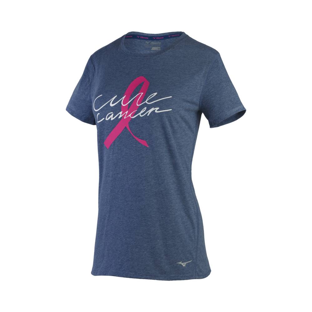 Camiseta Mizuno BCRF CURE INSPIRE - Mulher - Azuis - OHRNB4168